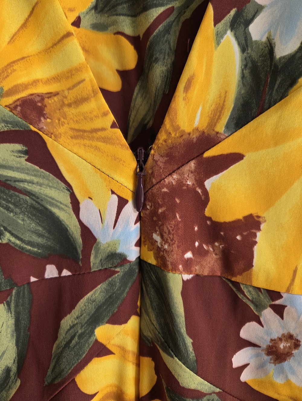 Dolce & Gabbana D&G Sunflower V-Neck Tank Dress Low Back Dress Size IT 42 US 6 - Picture 8 of 12